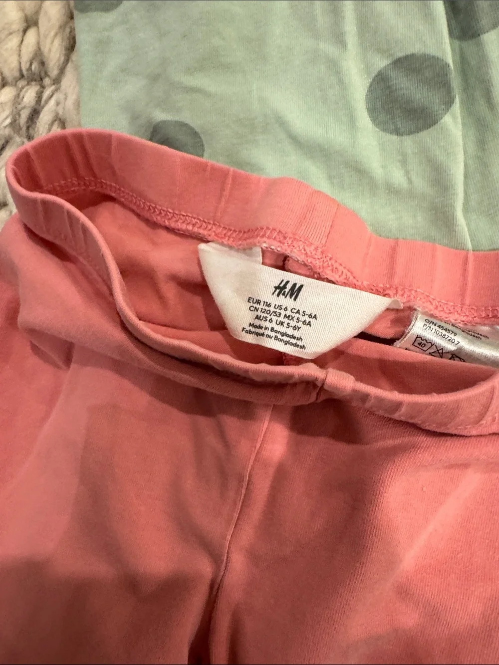 H&M Kids 4-Pack Shorts in Pink, Mint, Cream, Lavender, Periwinkle